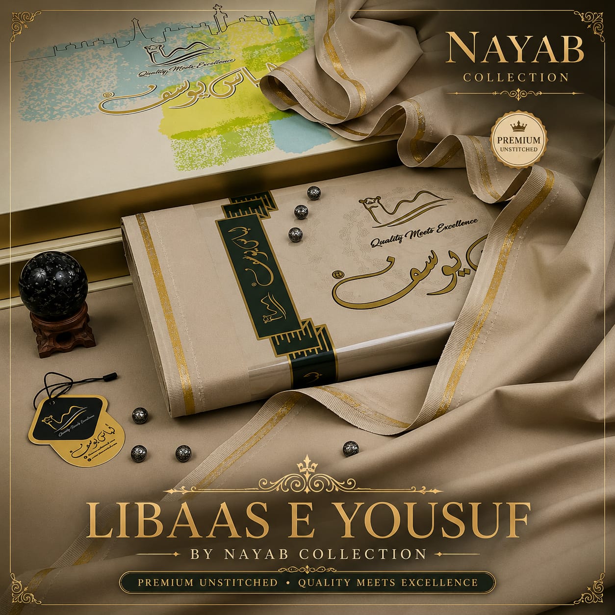 Libaas e Yousuf by MENS PREMIUM Nayab Collection Designed for tradition , Style , Softness & Luxurious