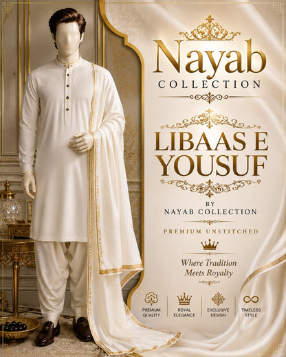 Libaas e Yousuf by MENS PREMIUM  Nayab Collection  Designed for tradition , Style , Softness & Luxurious