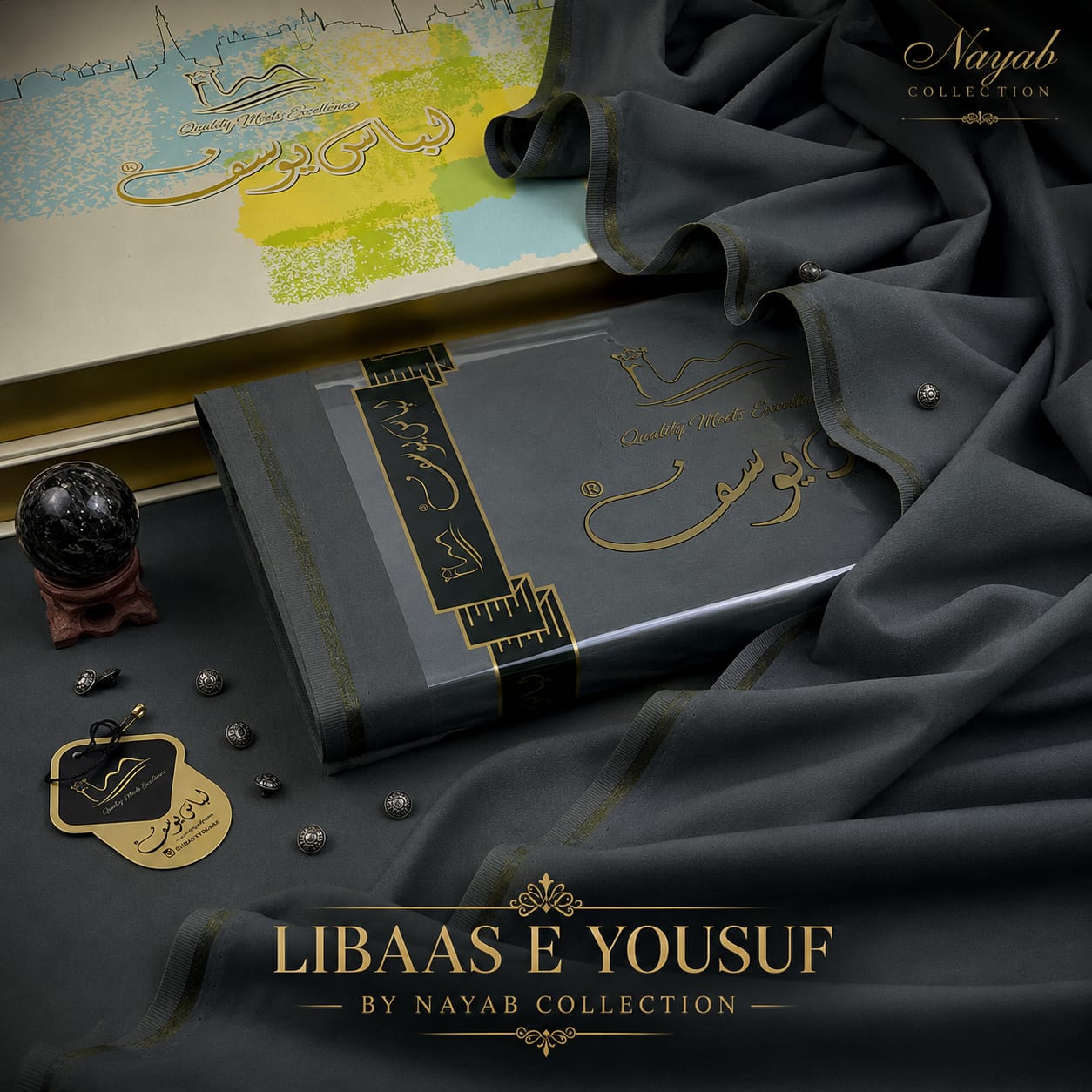 Libaas e Yousuf by MENS PREMIUM  Nayab Collection  Designed for tradition , Style , Softness & Luxurious